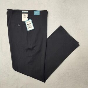 Haggar Dress Pants Mens 36x32 Gray Travel Performance Suit Stretch Wrinkle Free